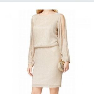 2 for $50. Gold, shimmer, blouson, cold shoulder